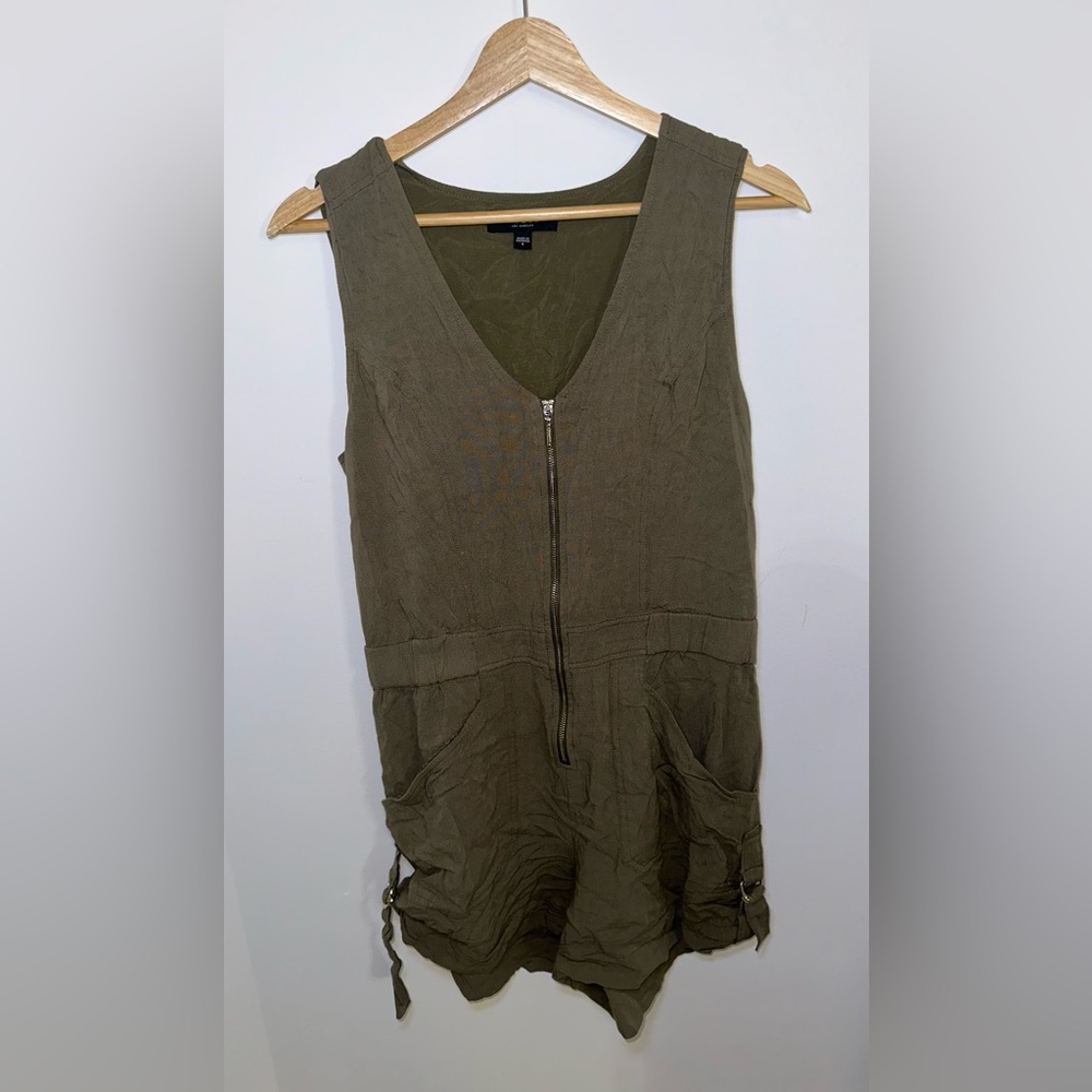Guess Green Zip-Up Romper
